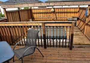 Windsor home with large hot tub